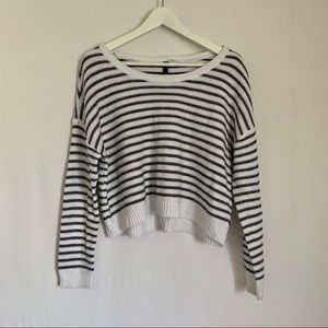 H&M Black & White Striped Sweater